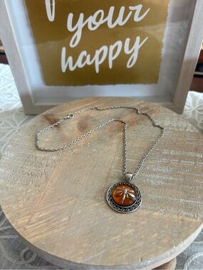 Outlander Inspired Dragonfly in Amber Silver Tone Necklace | Celtic Fantasy